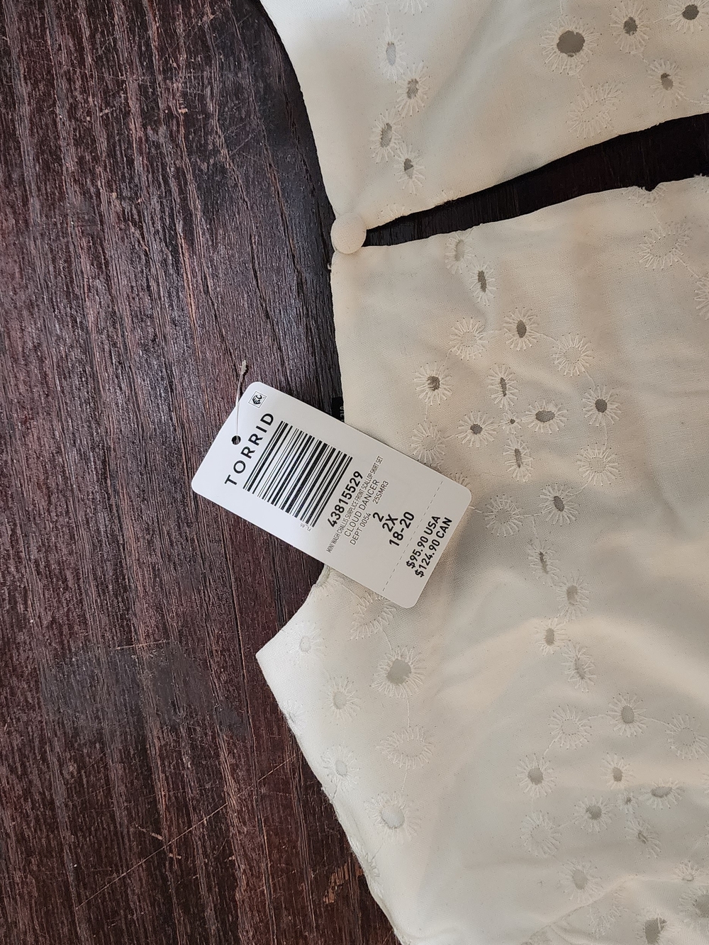 torrid Cream Eyelet A-Line Skirt